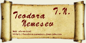 Teodora Nemešev vizit kartica